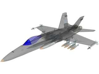 FA-18 Hornet 3D Model preview