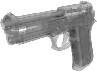 Beretta 92FS 3D Model preview
