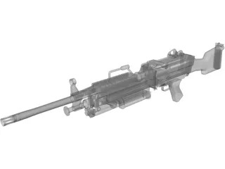 FN Herstal Minimi 3D Model preview
