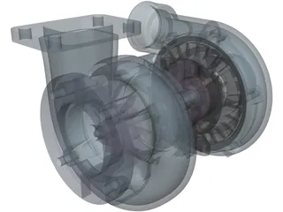Turbocharger 3D Model preview