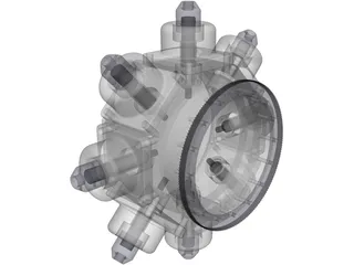 Turning Center Turret 3D Model preview