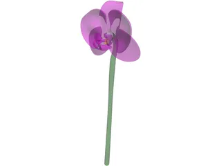 Orchid Flower 3D Model preview