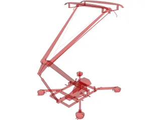 Konstal 105 Tram Pantograph 3D Model preview