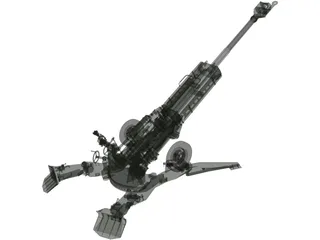 M777 Howitzer 3D Model preview