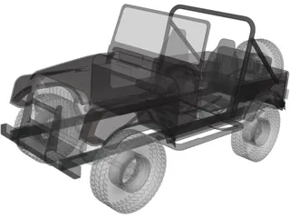 Jeep Wrangler CJ7 (1978) 3D Model preview