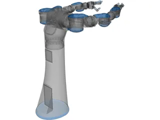 Two-Armed Industrial Robot 3D Model preview