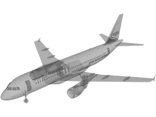 Airbus A380 3D Model preview