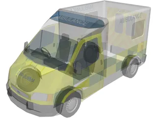 Ford Transit Ambulance 3D Model preview