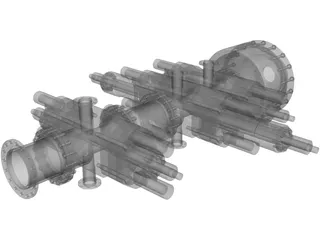 Blowout Preventer Stack 3D Model preview