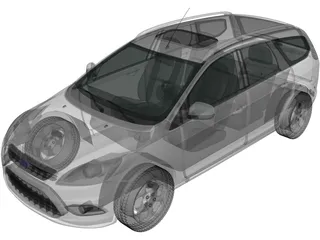 Ford Focus Station Wagon (2008) 3D Model preview