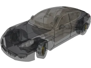Porsche Panamera Turbo S (2012) 3D Model preview