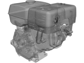 Honda GX240-270 Engine 3D Model preview