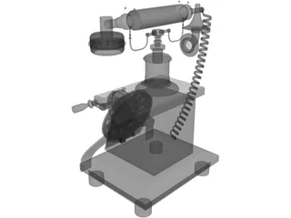 Crosley Old Phone 3D Model preview