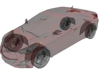 Hyundai Elantra Coupe (2012) 3D Model preview