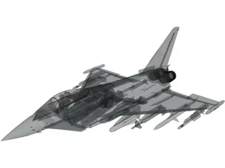 Eurofighter Typhoon 3D Model preview