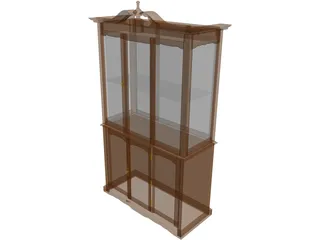 China Cabinet Queen Anne 3D Model preview
