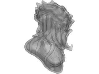 Predator Head 3D Model preview