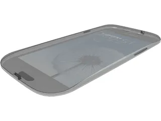 Samsung Galaxy 3 Black 3D Model preview