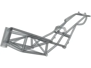 Ducati Monster M900 Frame 3D Model preview
