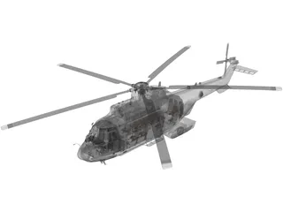 Eurocopter EC225 Super Puma 3D Model preview