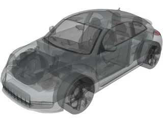 Volkswagen Beetle Turbo (2012) 3D Model preview
