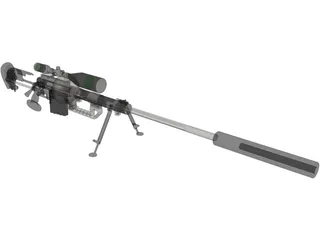 CheyTac M-200 Intervention Rifle 3D Model preview