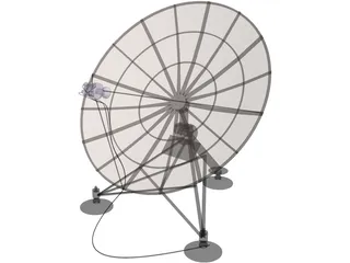Satellite Dish Antenna 3D Model preview
