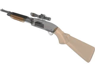 Terminator Knight MR-X1 Shotgun 3D Model preview