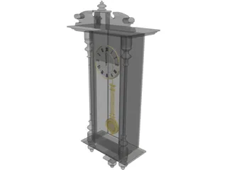 Pendulum Clock 3D Model preview