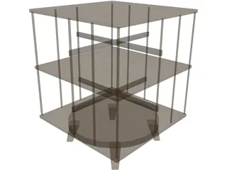 Crosby Library Table 3D Model preview