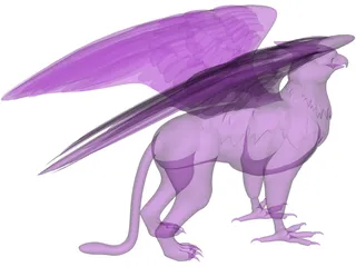 Griffin Statue 3D Model preview