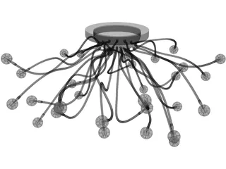Ceiling Lamp Lussole Octopus 3D Model preview