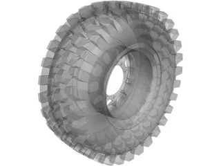 Offroad Tire 3D Model preview