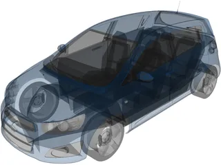 Chevrolet Aveo (2011) 3D Model preview