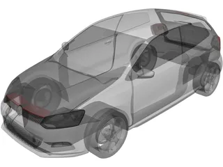 Volkswagen Polo GTi (2012) 3D Model preview
