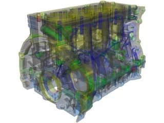 Chrysler Engine Block 3D Model preview