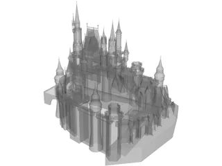 Disney Castle 3D Model preview