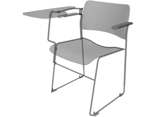 Chair with Writepad 3D Model preview