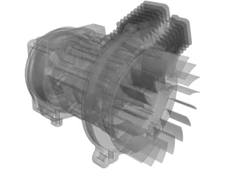 Zenoah G2D Engine 3D Model preview