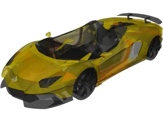 Lamborghini Aventador J Roadster 3D Model preview