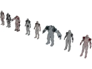 Iron Man Collection 3D Model preview