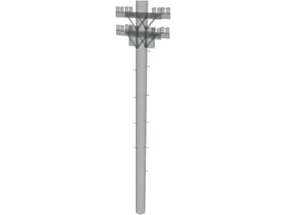 Electric Pole 3D Model preview