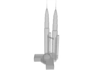Petronas Towers 3D Model preview