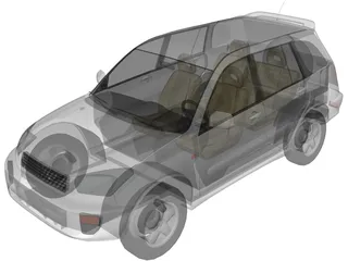 Toyota RAV4 5-door (2001) 3D Model preview