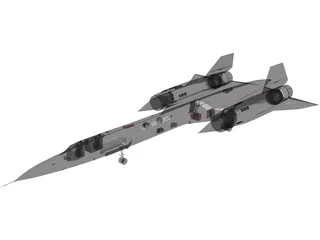 Lockheed SR-71 Blackbird 3D Model preview