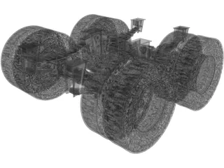 Truck Axle 12 Ton 3D Model preview