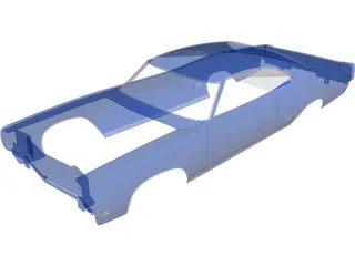 Plymouth GTX Body (1968) 3D Model preview