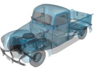 Ford Pickup (1940) 3D Model preview