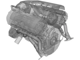 Ford 5.0 Coyote Engine 3D Model preview