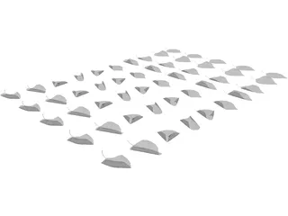 Realistic Leaves Collection 3D Model preview